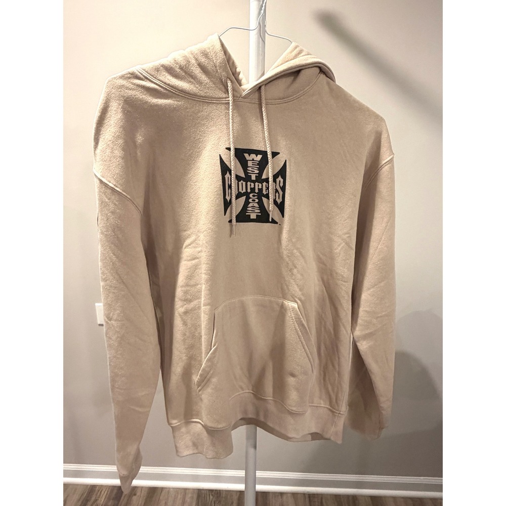NWOT West Coast Choppers Tan Graphic Hoodie Y2K Biker Core Streetwear Gorpcore